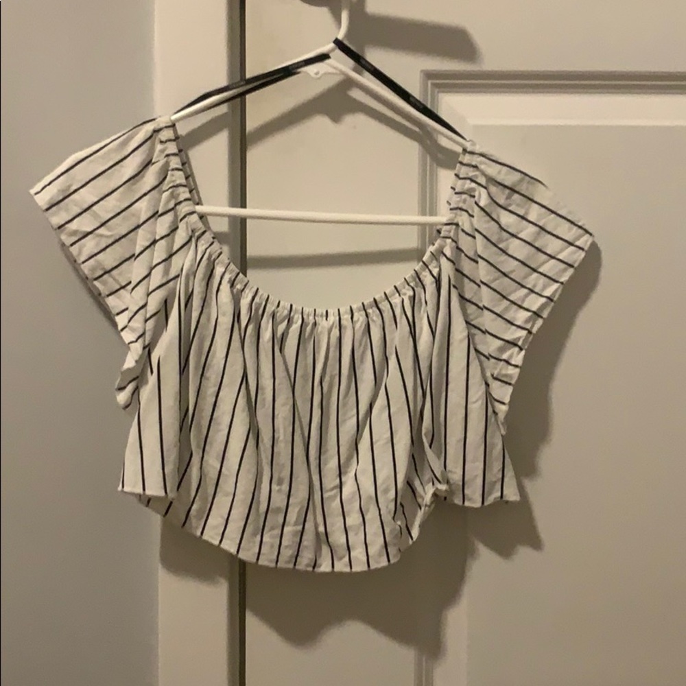 striped crop top